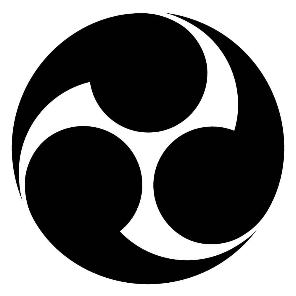 左三つ巴(ひだりみつどもえ)